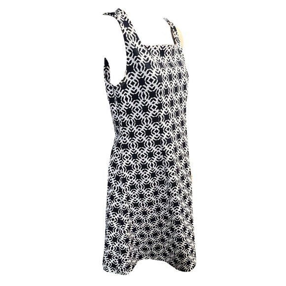 The Limited Dress 2 Dark Blue White Sleeveless Stretch‎ Square Neck Modern Chic - Picture 4 of 12